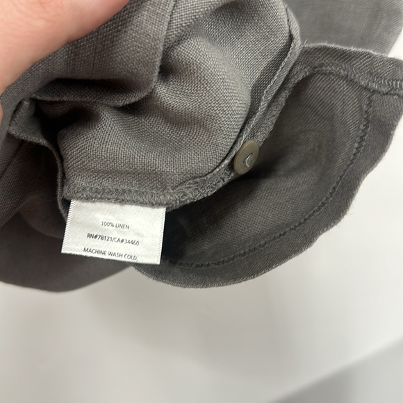 Eileen Fisher gray linen pants L - Picture 4 of 7